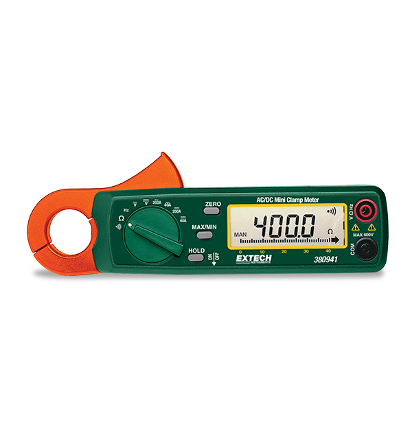 EXTECH 200A AC/DC Mini Clamp Meter (380941)
