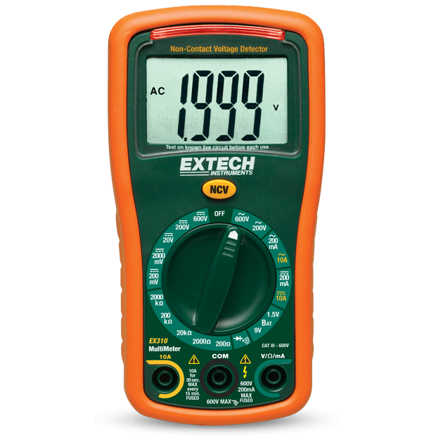 EXTECH Mini MultiMeter Non-Contact Voltage Detector (EX310)