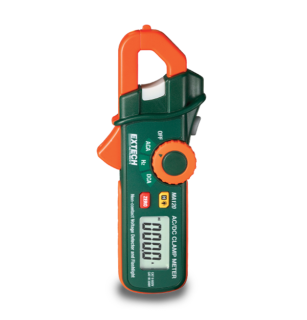 EXTECH 200A AC/DC Mini Clamp + Voltage Detector (MA120)