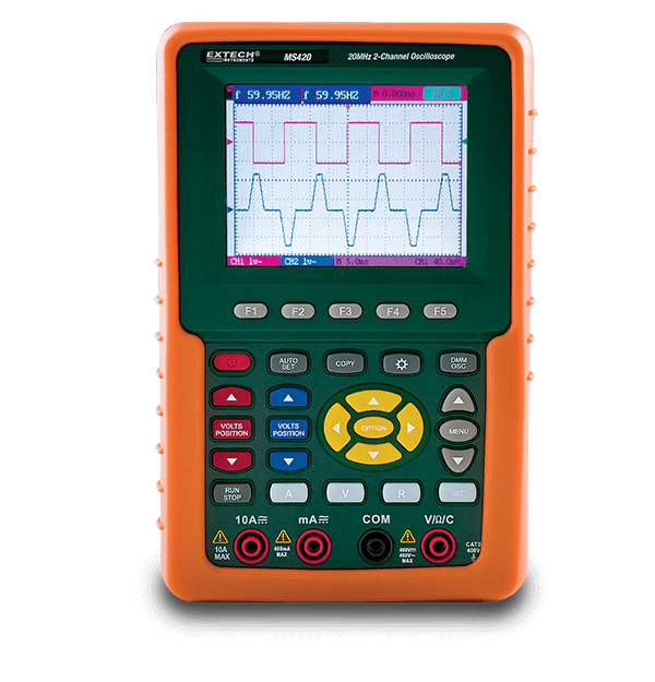 EXTECH 20 MHz 2-Channel Digital Handheld Oscilloscope (MS420)