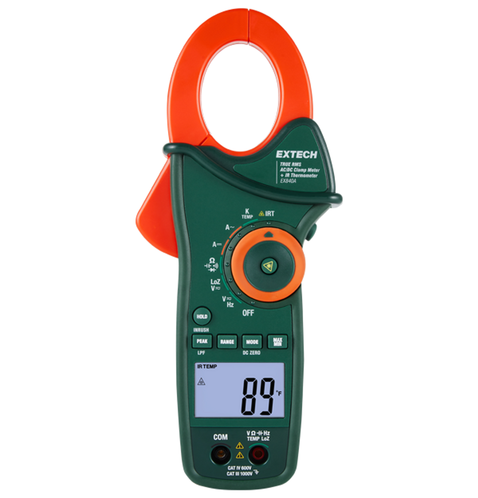 EXTECH 1000 A Clamp Meter with IR Thermometer