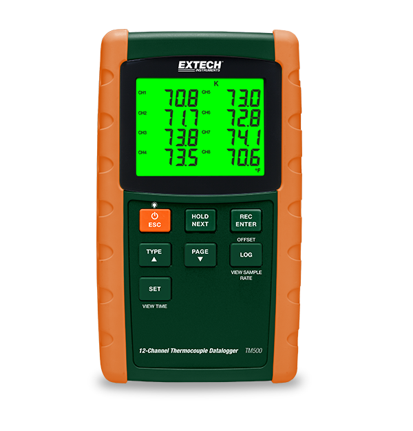 EXTECH 12-Channel Datalogging Thermometer (TM500)