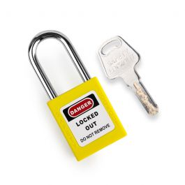 LOTO Padlock with Regular Shackle – Yellow